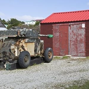 Argentine armoured car, Port Stanley, Falkland Islands, South America