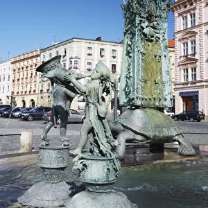 Arions Fountain in Upper Square (Horni Namesti), Olomouc, Moravia