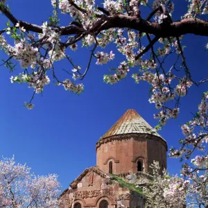 The Armenian church of the Holy Cross on Akdamar Island in Lake Van