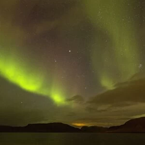 Aurora Borealis (Northern Lights), Grundafjordur, Snaefellsnes Peninsula, Iceland