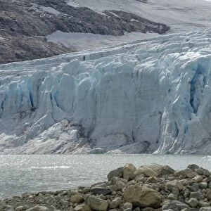 Austdalsbreen Glacier, Styggevatnet Lake, Jostedalsbreen Icecap, Sogn og Fjordane, Norway, Scandinavia, Europe
