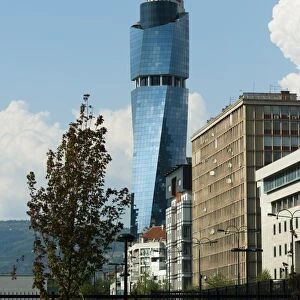 Avaz Twist Tower, headquarters of the newspaper Dnevni Avaz, Sarajevo, Bosnia and Herzegovina, Europe