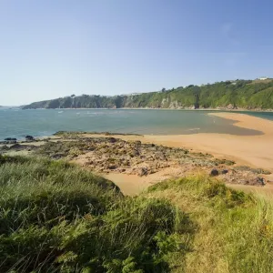 The Avon estuary, Bantham village, near Bigbury, South Hams, Devon, England