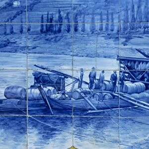 Azulejos showing port barges