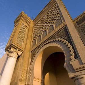 Bab Mansour, one of the city gates, Meknes, Morocco, North Africa, Africa