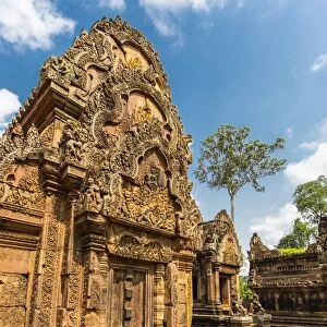 Banteay Srei Temple in Angkor, UNESCO World Heritage Site, Siem Reap Province, Cambodia, Indochina, Southeast Asia, Asia
