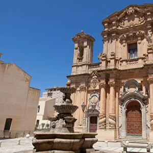 The Baroque Church of the Purgatory, Marsala, Sicily, Italy, Europe