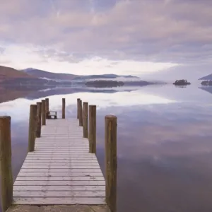 Barrow Bay Landing Stage, Derwent Water, Lake District, Cumbria, England, UK