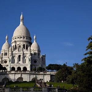 The Basilica of the Sacred Heart of Jesus of Paris on the hill of Montmartre
