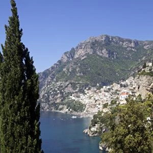 The bay and the village of Positano on the Amalfi Coast, UNESCO World Heritage Site
