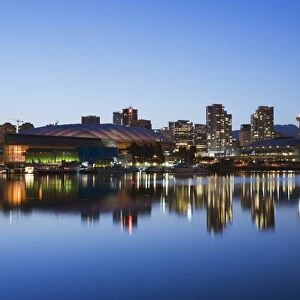 BC Place Stadium and residential city buildings, False Creek, Vancouver