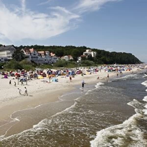 Beach at the Baltic Sea spa of Bansin, Usedom, Mecklenburg-Western Pomerania