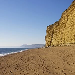 Beach and cliffs, Burton Bradstock, Jurassic Coast, UNESCO World Heritage Site
