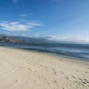 Beach below Cristo Rei of Dili statue, Dili, East Timor, Southeast Asia, Asia