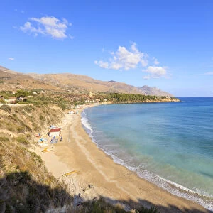 Beach of Guidaloca, Castellammare del Golfo, province of Trapani, Sicily, Italy, Mediterranean