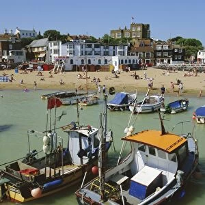 Beach and harbour, Broadstairs, Kent, England, UK, Europe