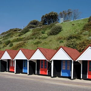 Beach huts at Bournemouth, Dorset, England, United Kingdom, Europe