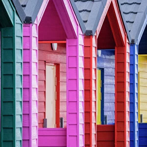 Beach huts, Saltburn-by-the-Sea, North Yorkshire, England, United Kingdom, Europe