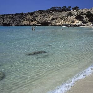 Beach, Ibiza, Balearic Islands, Spain, Mediterranean, Europe