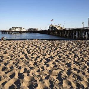 Beach and Stearns Wharf, Santa Barbara, Santa Barbara County, California, United States of America, North America
