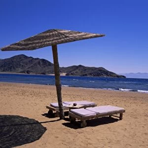 The beach at Taba Heights, Gulf of Aqaba, Red Sea, Sinai, Egypt, North Africa, Africa