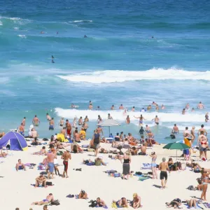 The beach at Tamarama, south of Bondi in the eastern suburbs, Sydney, New South Wales