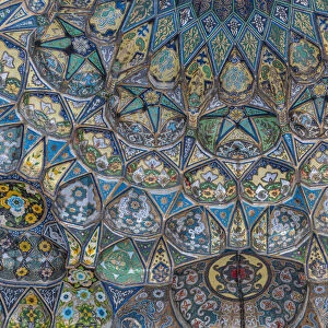 Beautiful artwork in the Ahmad Shah Durrani Mausoleum, Kandahar, Afghanistan, Asia