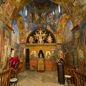 Beautiful painted Byzantine church, UNESCO World Heritage Site, Troodos mountains