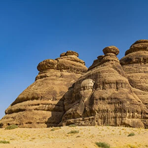 Beautiful rock formation, Madain Saleh (Hegra) (Al Hijr), UNESCO World Heritage Site
