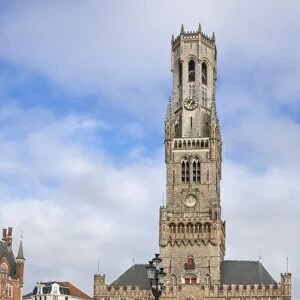 Belfry, Market Place, Bruges, UNESCO World Heritage Site, Belgium, Europe