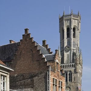 The Belfry by the Market Place, Brugge, UNESCO World Heritage Site, Belgium, Europe