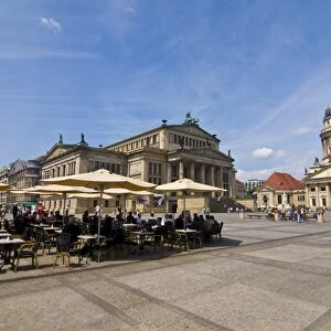 The Berlin Gendarmenmarkt site of the Konzerthaus and the French and German Cathedrals