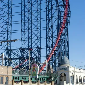 The Big One, the 235ft roller coaster, the largest in Europe, at Pleasure Beach