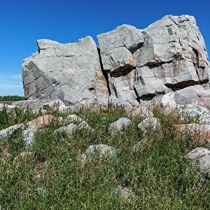 Big Rock, the largest glacial erratic, Okotoks, Alberta, Canada, North America