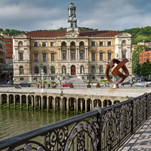 Bilbao City Hall on the river Nervion, Biscay (Vizcaya), Basque Country (Euskadi)