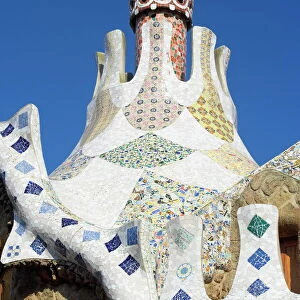 Bizarre Gaudis mosaics roof