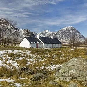 Black Rock Cottage and Buachaille Etive Mor, Glen Coe, Argyll and Bute, Scotland
