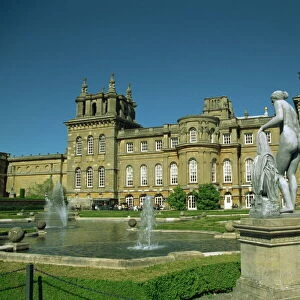 Blenheim Palace from the gardens, Woodstock, Oxfordshire, England, United Kingdom, Europe