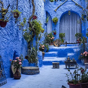 The blue city of Chefchaouen, Morocco, North Africa, Africa