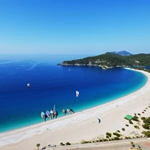 Blue Lagoon and Belcekiz beach, Oludeniz near Fethiye, Aegean Turquoise coast, Mediterranean region