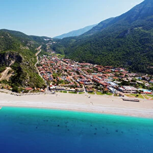 Blue Lagoon and Belcekiz beach, Oludeniz near Fethiye, Aegean Turquoise coast, Mediterranean region