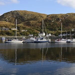 Boats in the harbour, Mallaig, Highlands, Scotland, United Kingdom, Europe