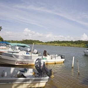 Boats, Monkey River, Placencia, Belize, Central America