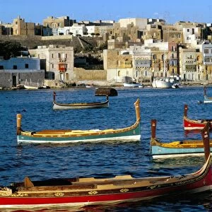 Boats in Valetta harbour