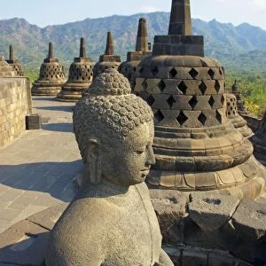 Borobudur, Buddhist archaeological site dating from the 9th century, UNESCO World Heritage Site