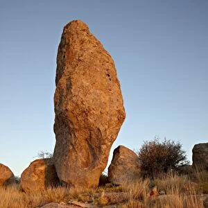 Boulder at sunset, City of Rocks State Park, New Mexico, United States of America