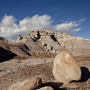 Boulders in the badlands, Petrified Forest National Park, Arizona, United States of America