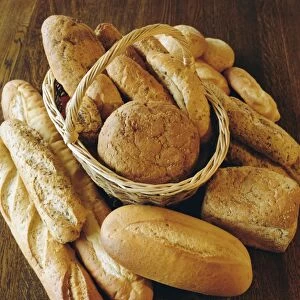 Bread loaves and a basket