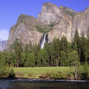Bridalveil Falls and Yosemite Valley