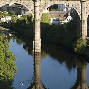 Bridge over River Nidd at Knaresborough, Yorkshire, England, United Kingdom, Europe